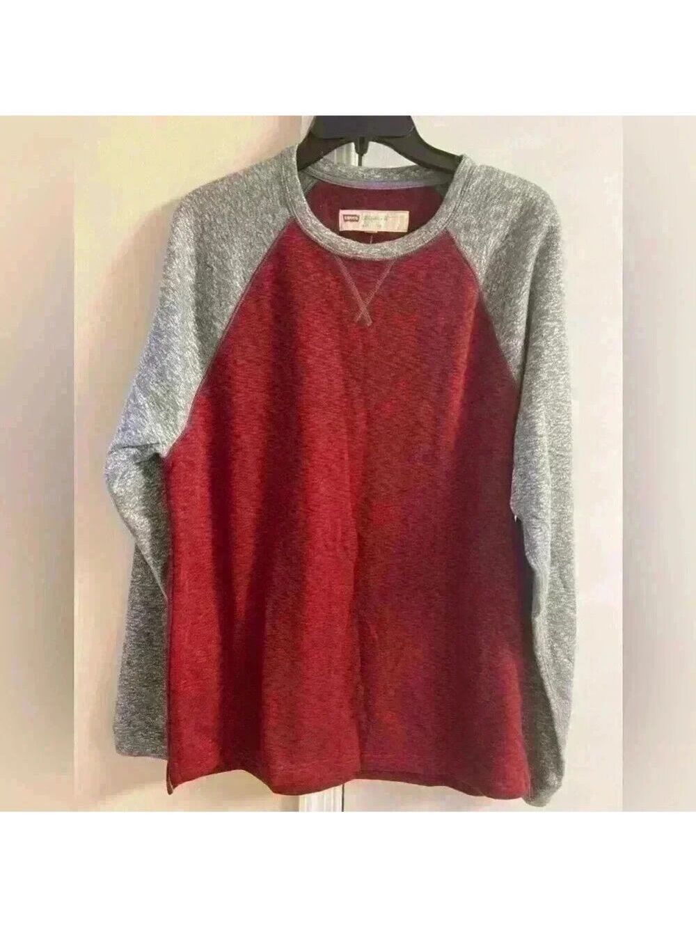 Levis Strauss‎ & co. Red/grey crewneck sweatshirt. Large. NWT